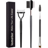 lometer 3Pcs Duo Eyebrow Brush and Spoolie & Eyelash Comb Curlers & Steel Brow Brush Comb Makeup Grooming Tool